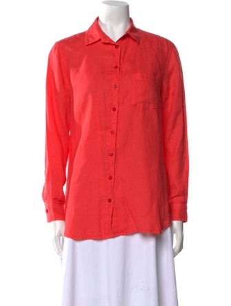 Antonelli Firenze Linen Long Sleeve Button-Up Top