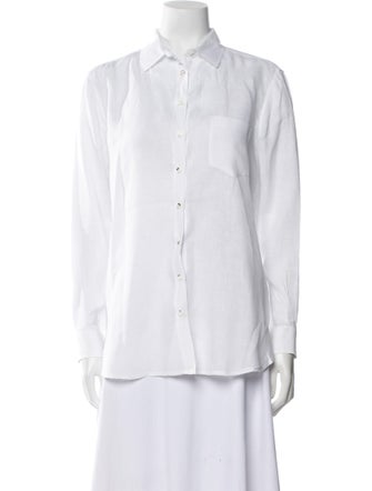 Antonelli Firenze Linen Long Sleeve Button-Up Top