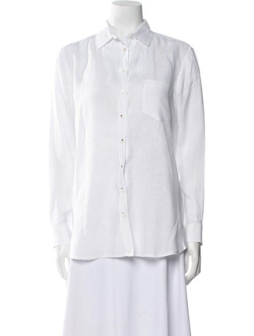 Antonelli Firenze Linen Long Sleeve Button-Up Top