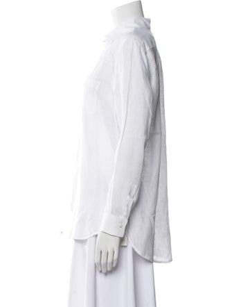 Antonelli Firenze Linen Long Sleeve Button-Up Top