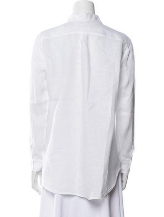 Antonelli Firenze Linen Long Sleeve Button-Up Top