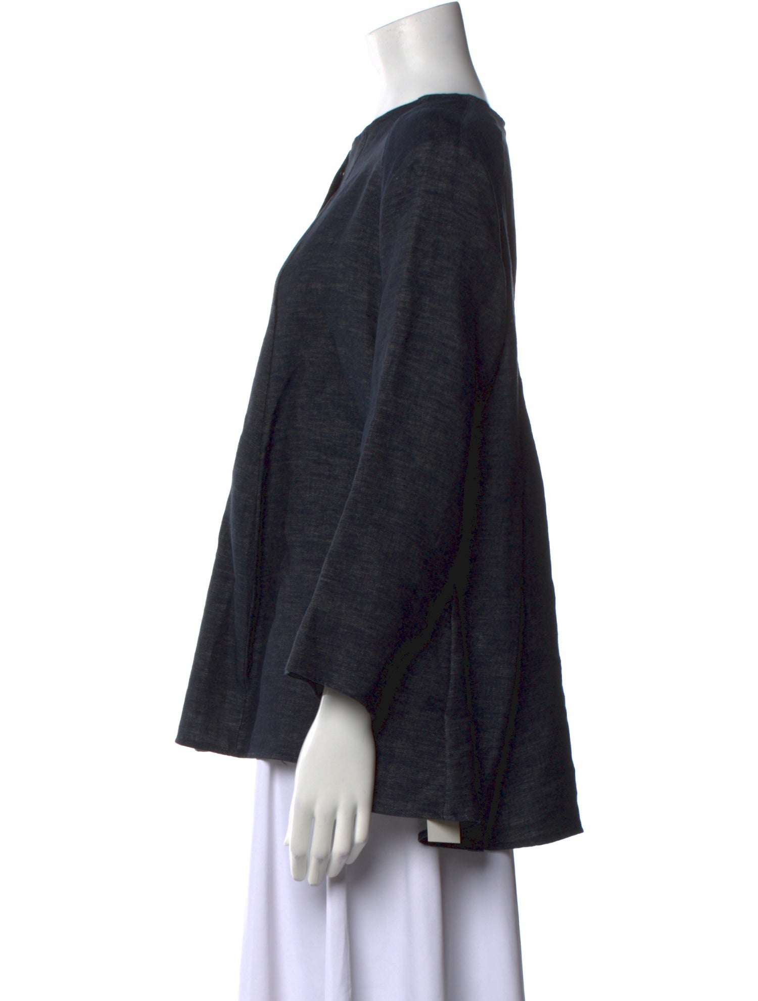 Antonelli Firenze Linen Bateau Neckline Blouse