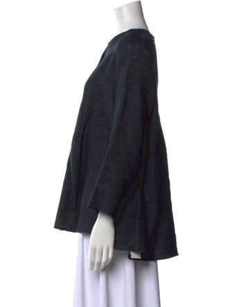 Antonelli Firenze Linen Bateau Neckline Blouse