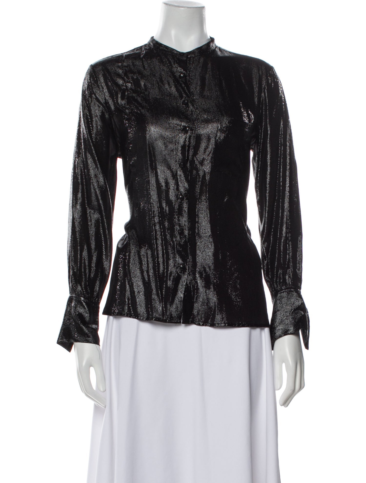 Antonelli Firenze Mock Neck Long Sleeve Blouse