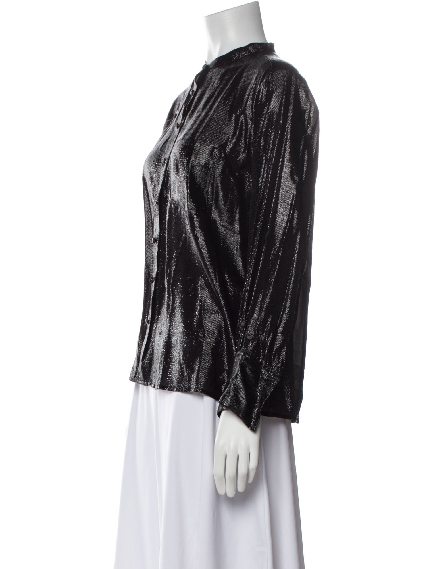 Antonelli Firenze Mock Neck Long Sleeve Blouse