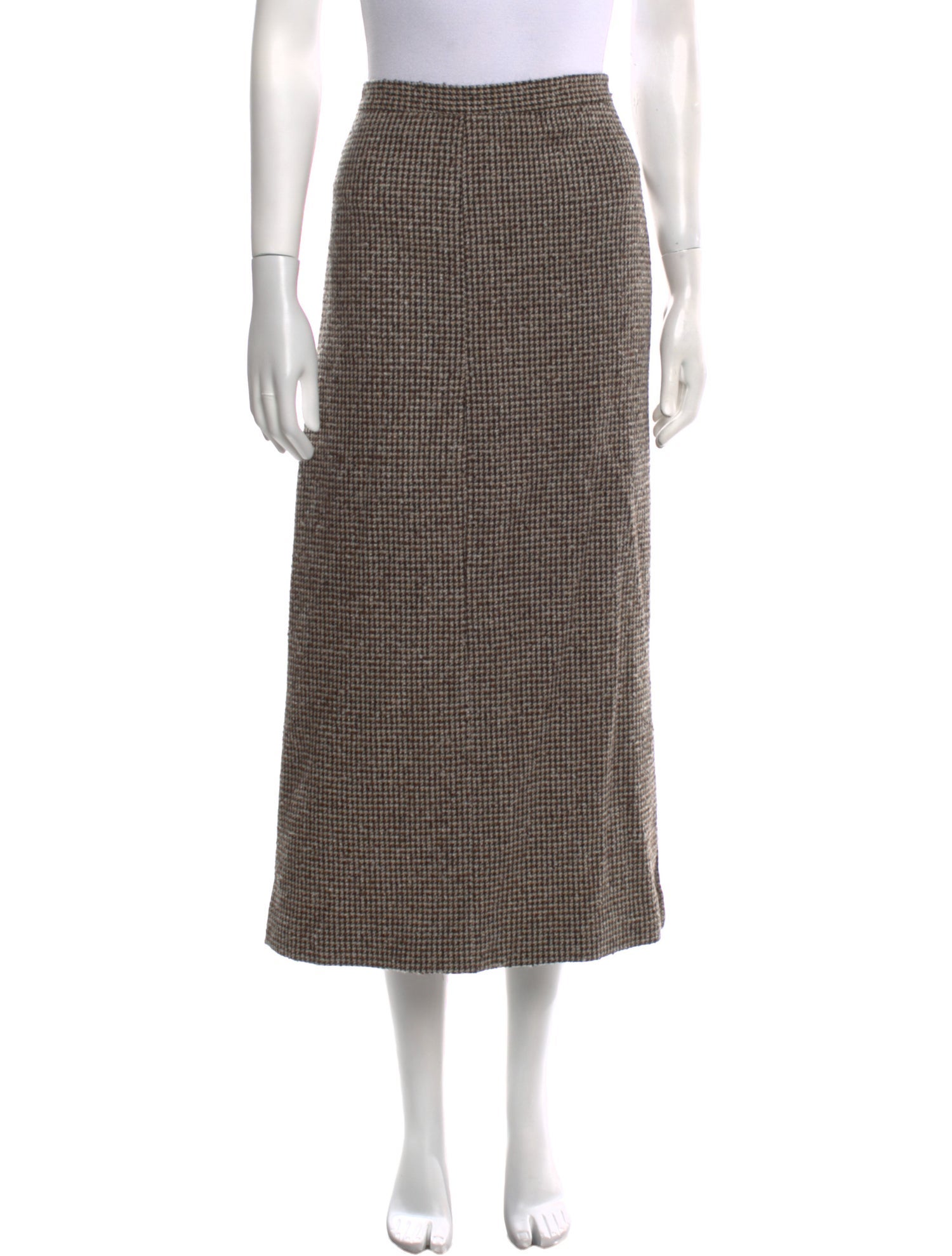 Antonelli Firenze Houndstooth Print Midi Length Skirt