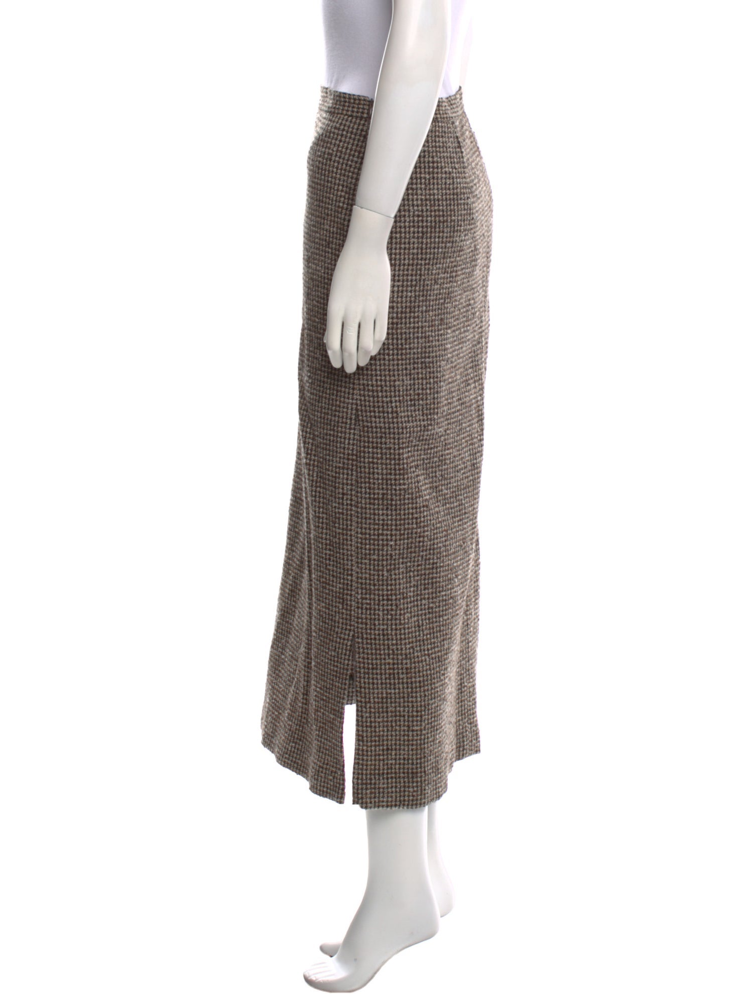 Antonelli Firenze Houndstooth Print Midi Length Skirt