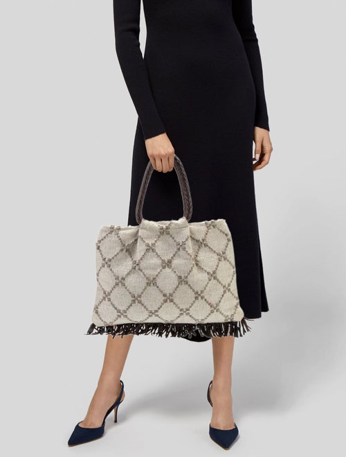 Antonello Canvas Top Handle Bag