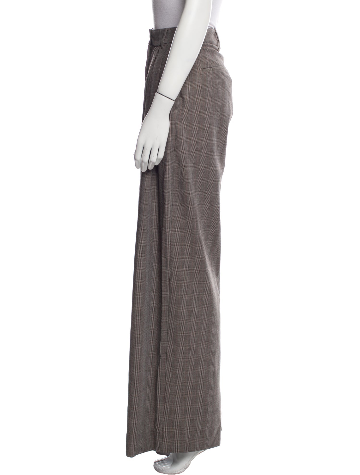 Essentiel Antwerp Plaid Print Wide Leg Pants w/ Tags