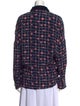 Essentiel Antwerp Plaid Print Mock Neck Button-Up Top