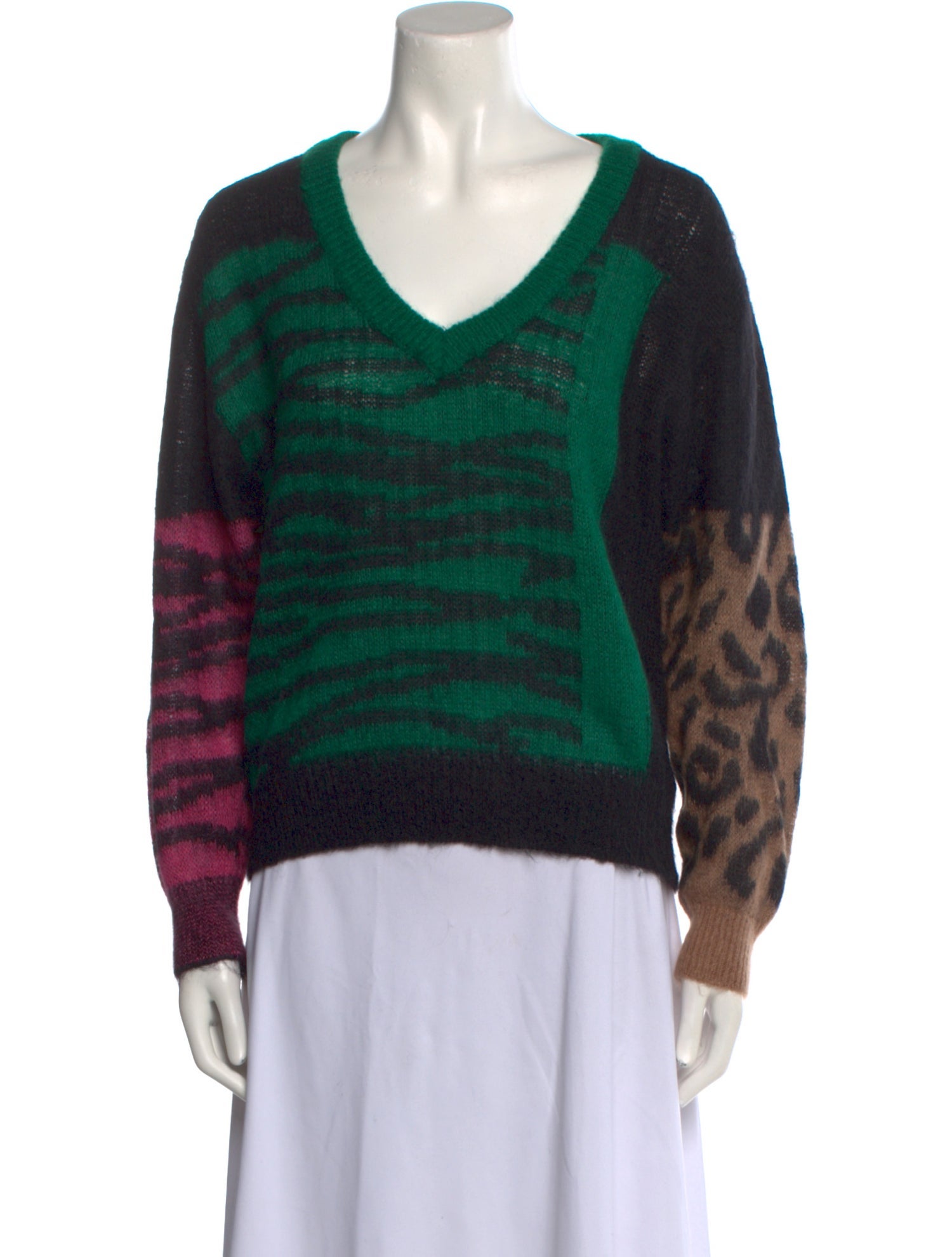 Essentiel Antwerp Printed V-Neck Sweater