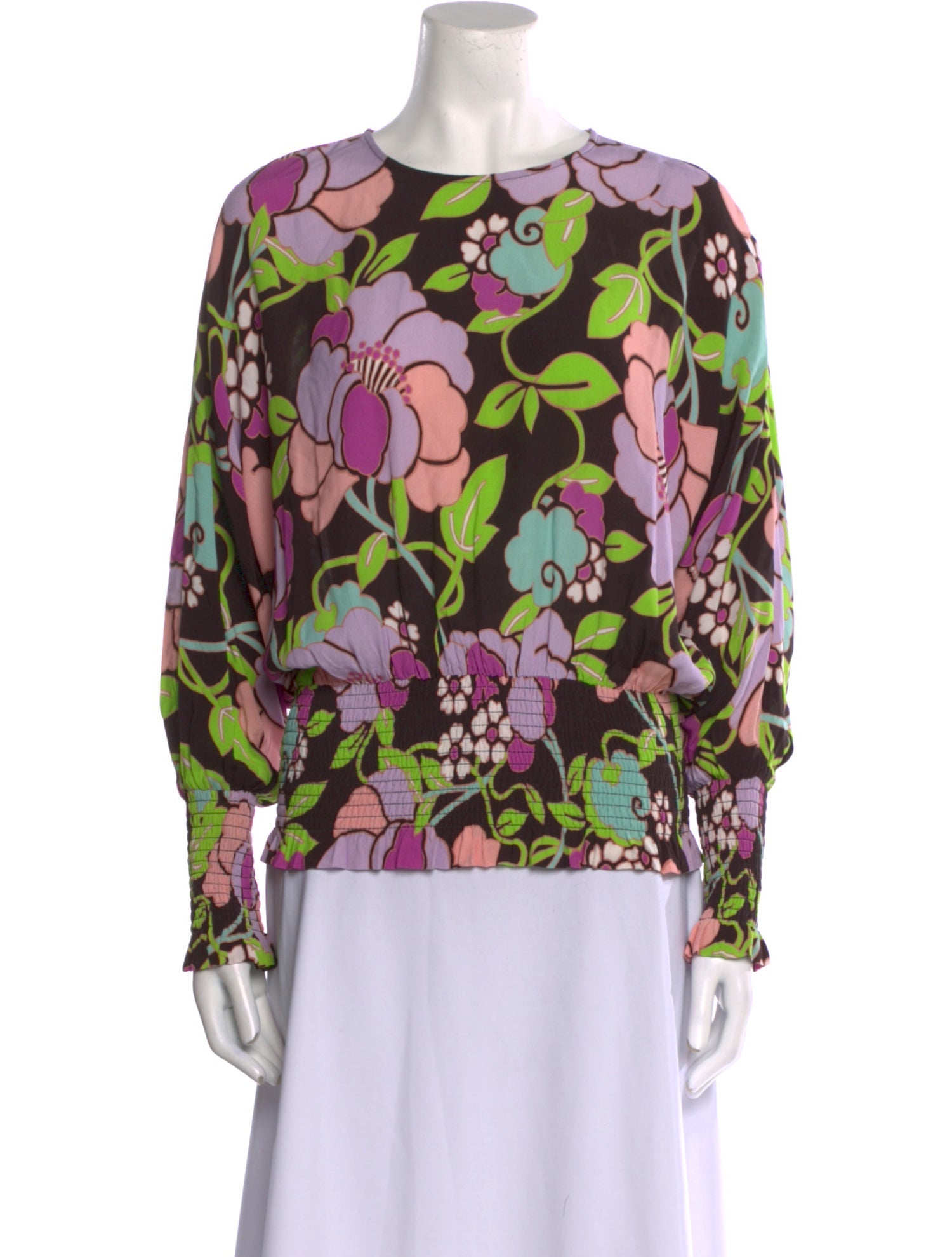 Essentiel Antwerp Floral Print Crew Neck Blouse