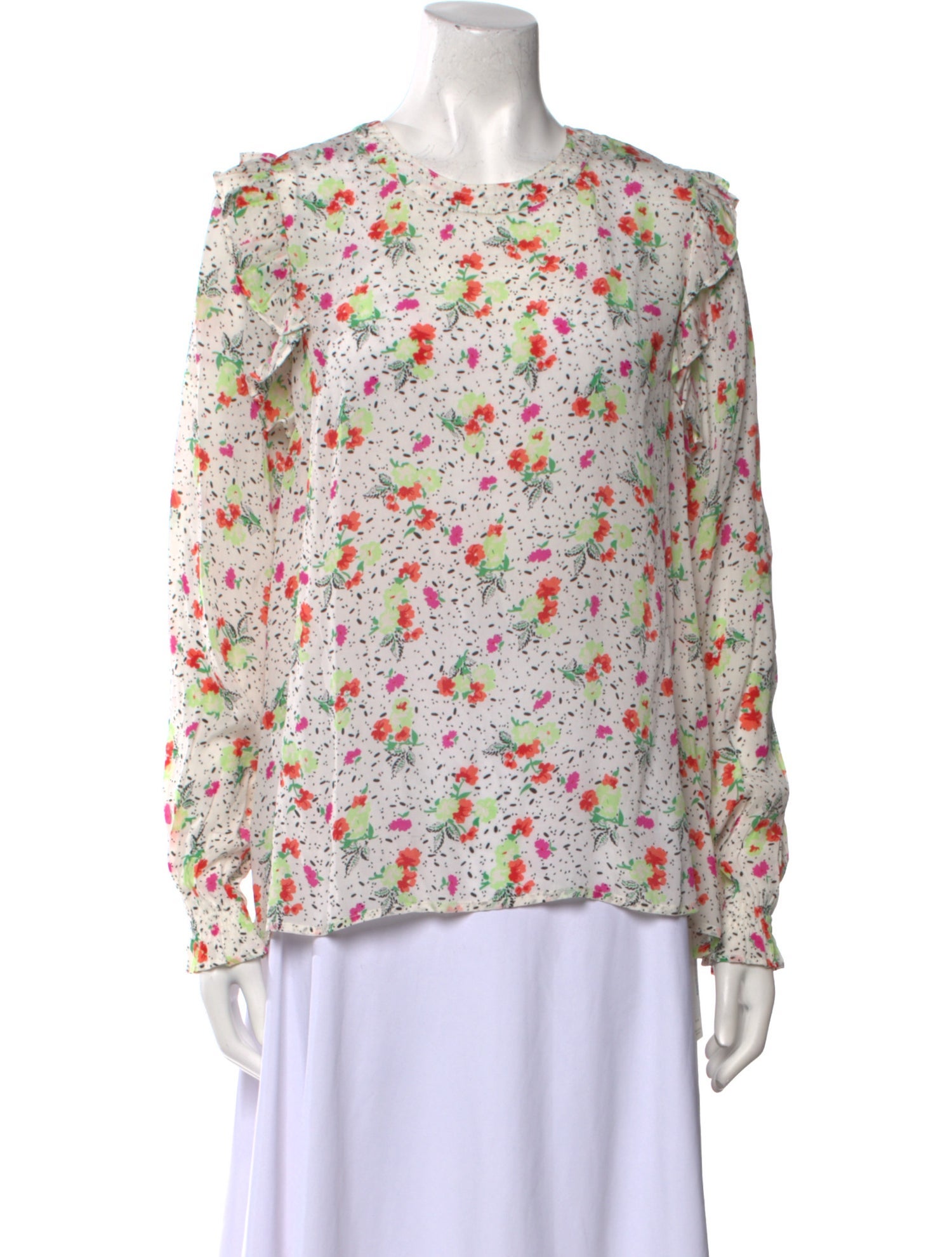 Essentiel Antwerp Floral Print Crew Neck Blouse