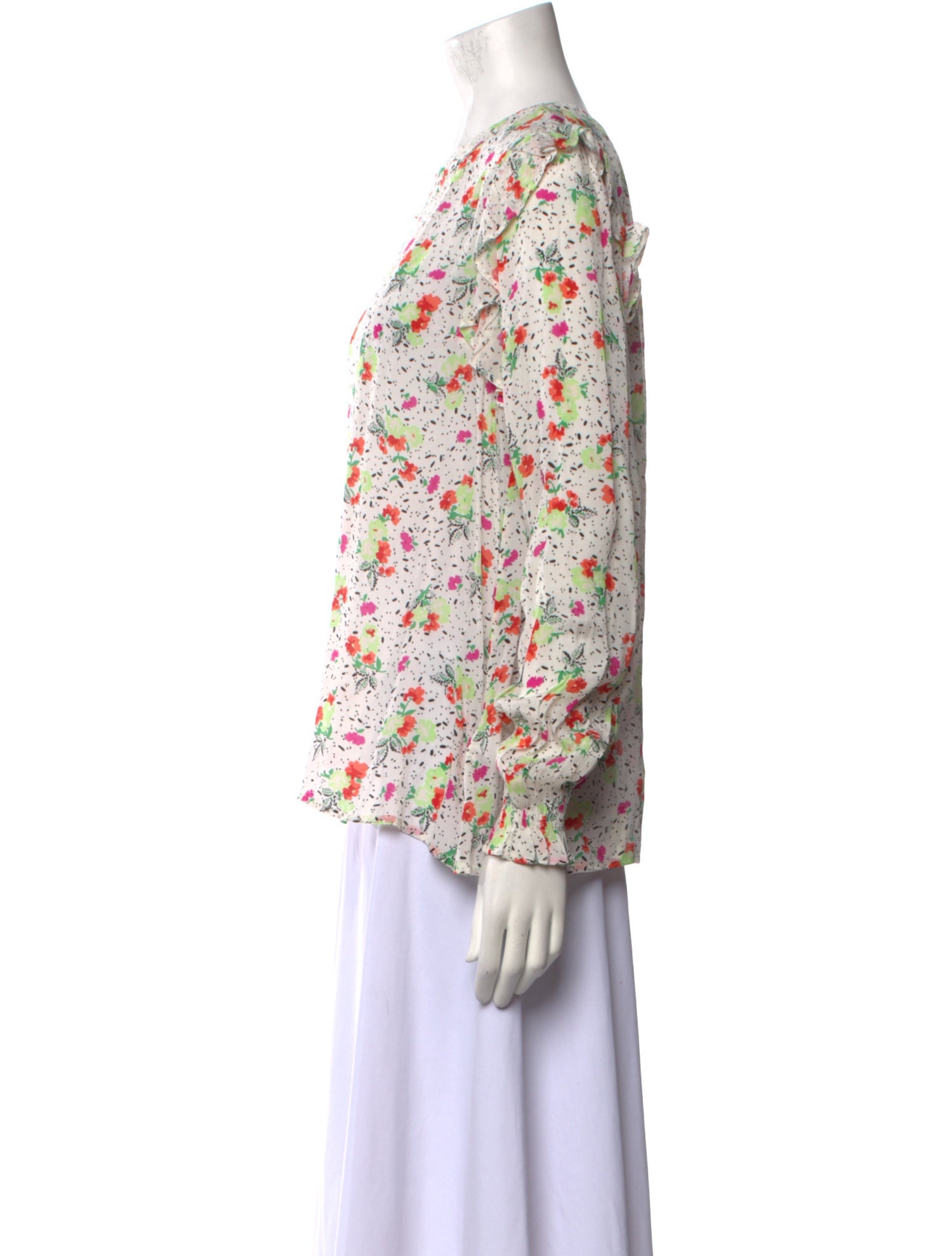 Essentiel Antwerp Floral Print Crew Neck Blouse