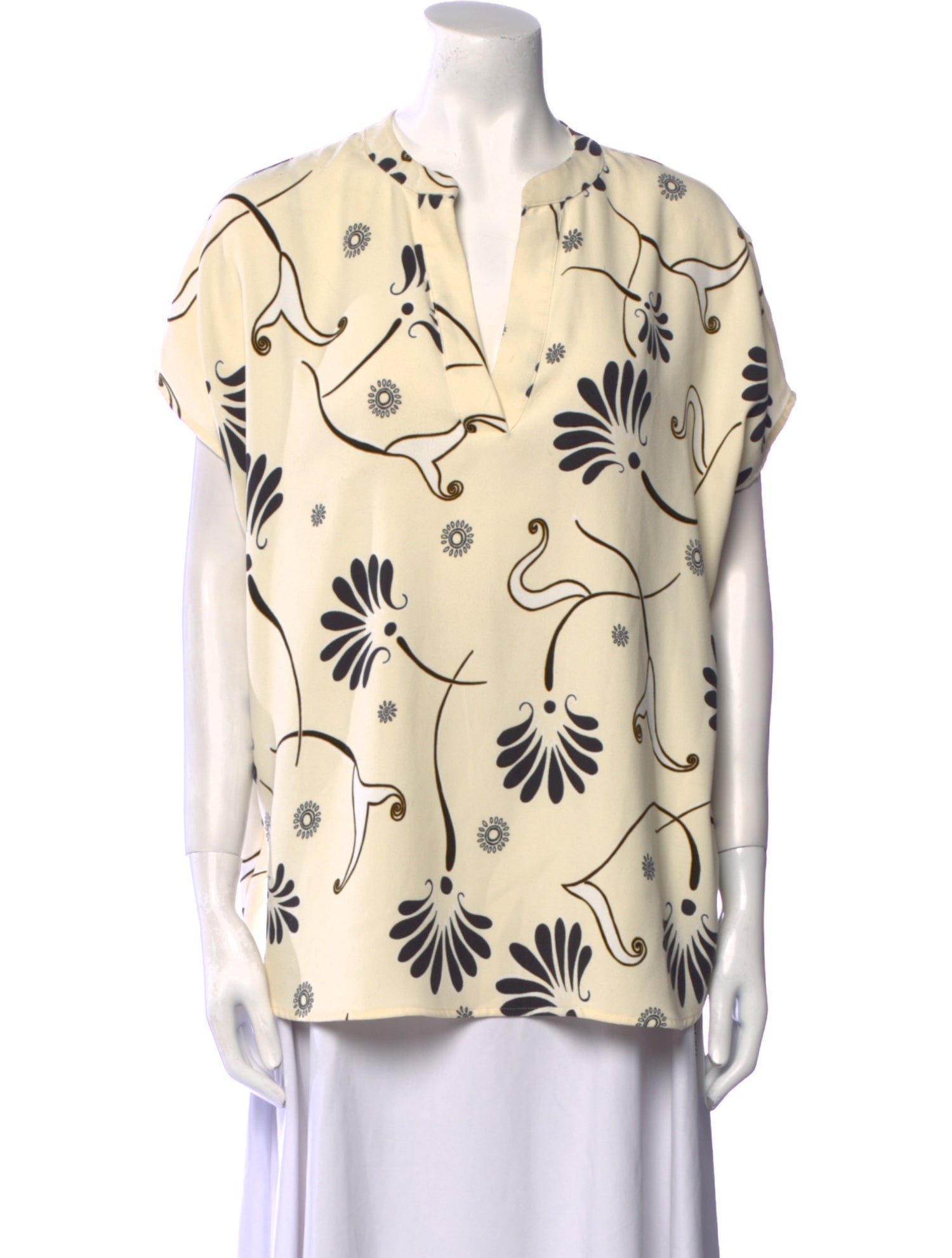 Essentiel Antwerp Printed V-Neck Blouse
