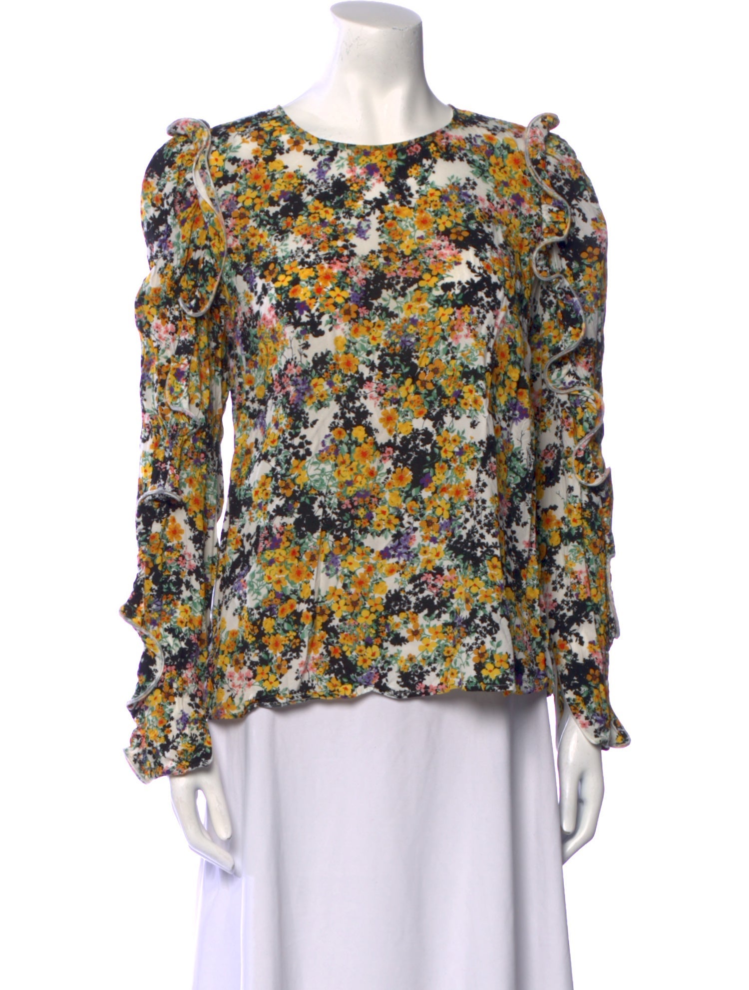 Essentiel Antwerp Floral Print Crew Neck Blouse