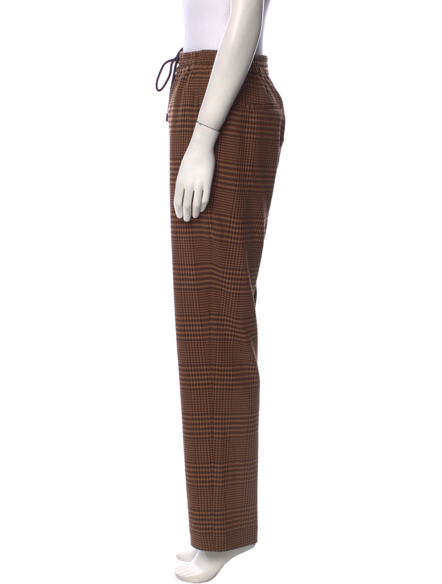 Essentiel Antwerp Plaid Print Straight Leg Pants