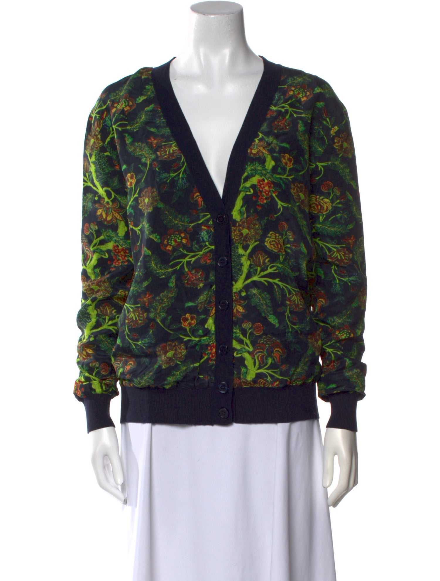 Essentiel Antwerp Floral Print V-Neck Sweater