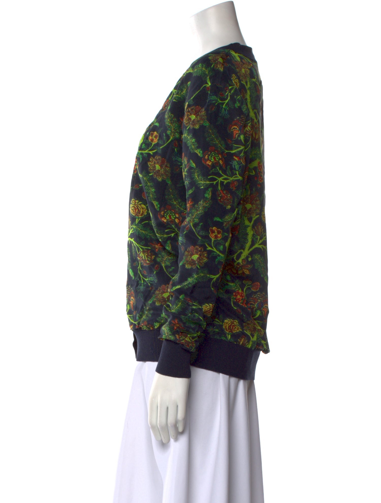 Essentiel Antwerp Floral Print V-Neck Sweater