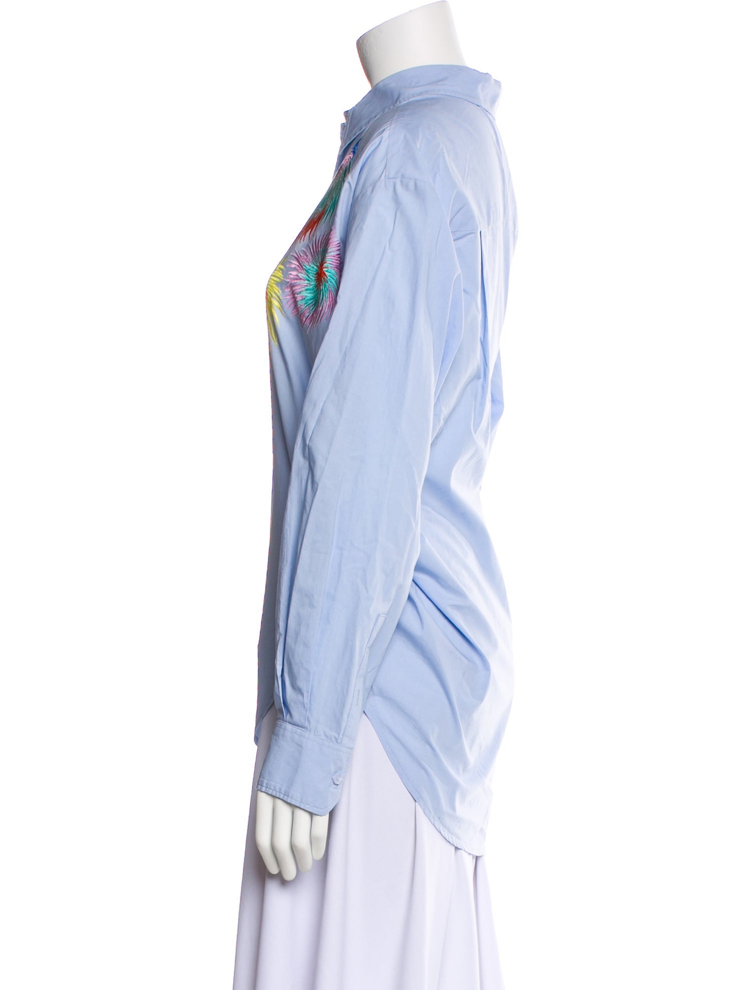 Essentiel Antwerp Graphic Print Long Sleeve Button-Up Top