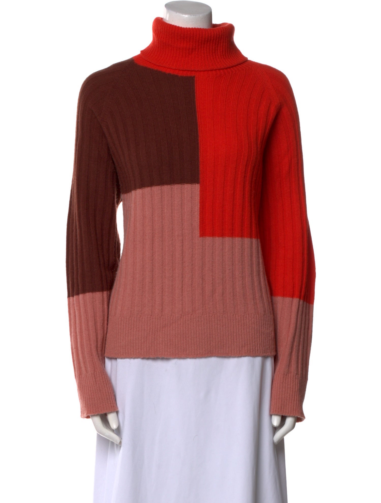 Essentiel Antwerp Merino Wool Colorblock Pattern Sweater