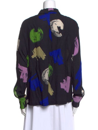 Essentiel Antwerp Printed Long Sleeve Button-Up Top