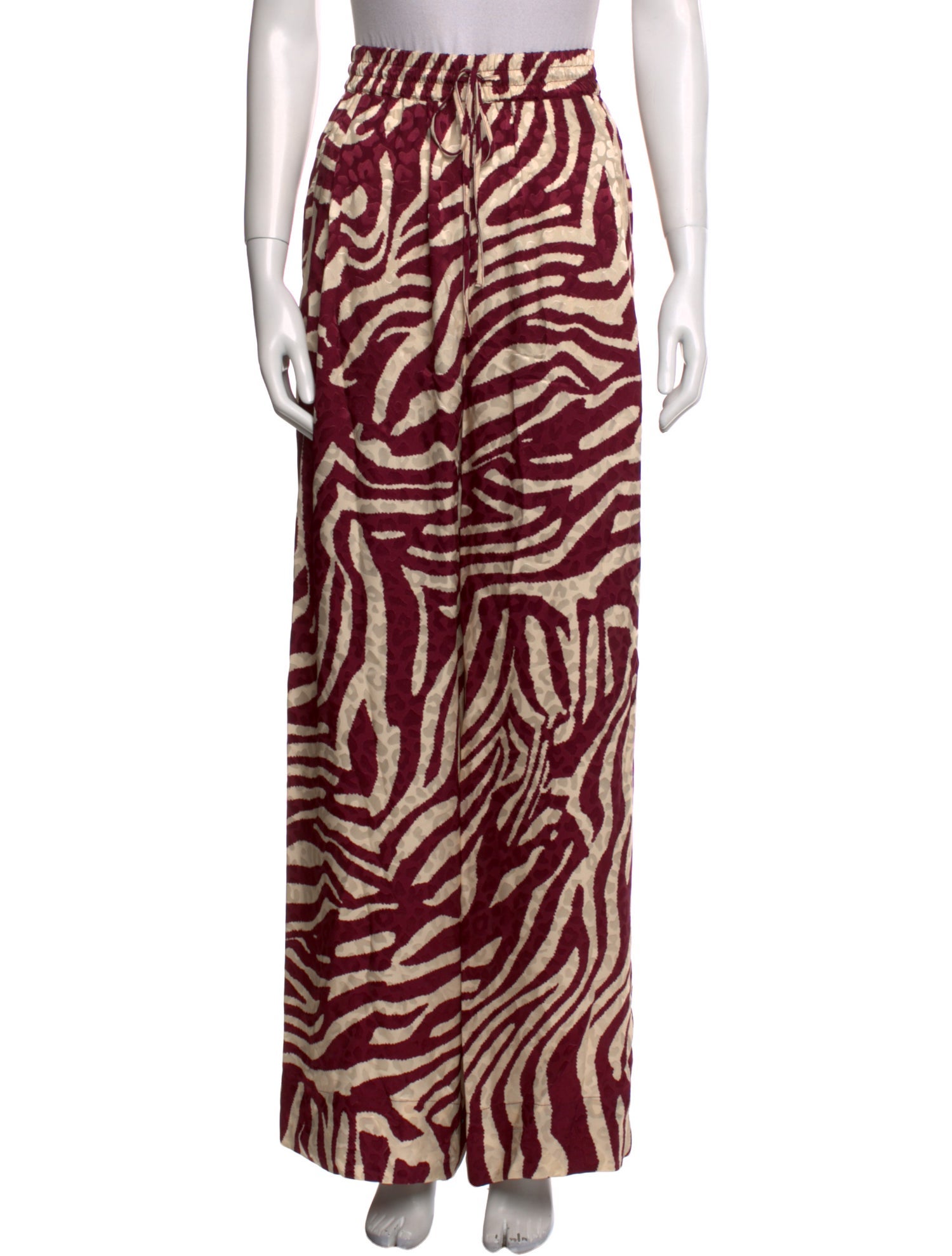 Essentiel Antwerp Animal Print Wide Leg Pants