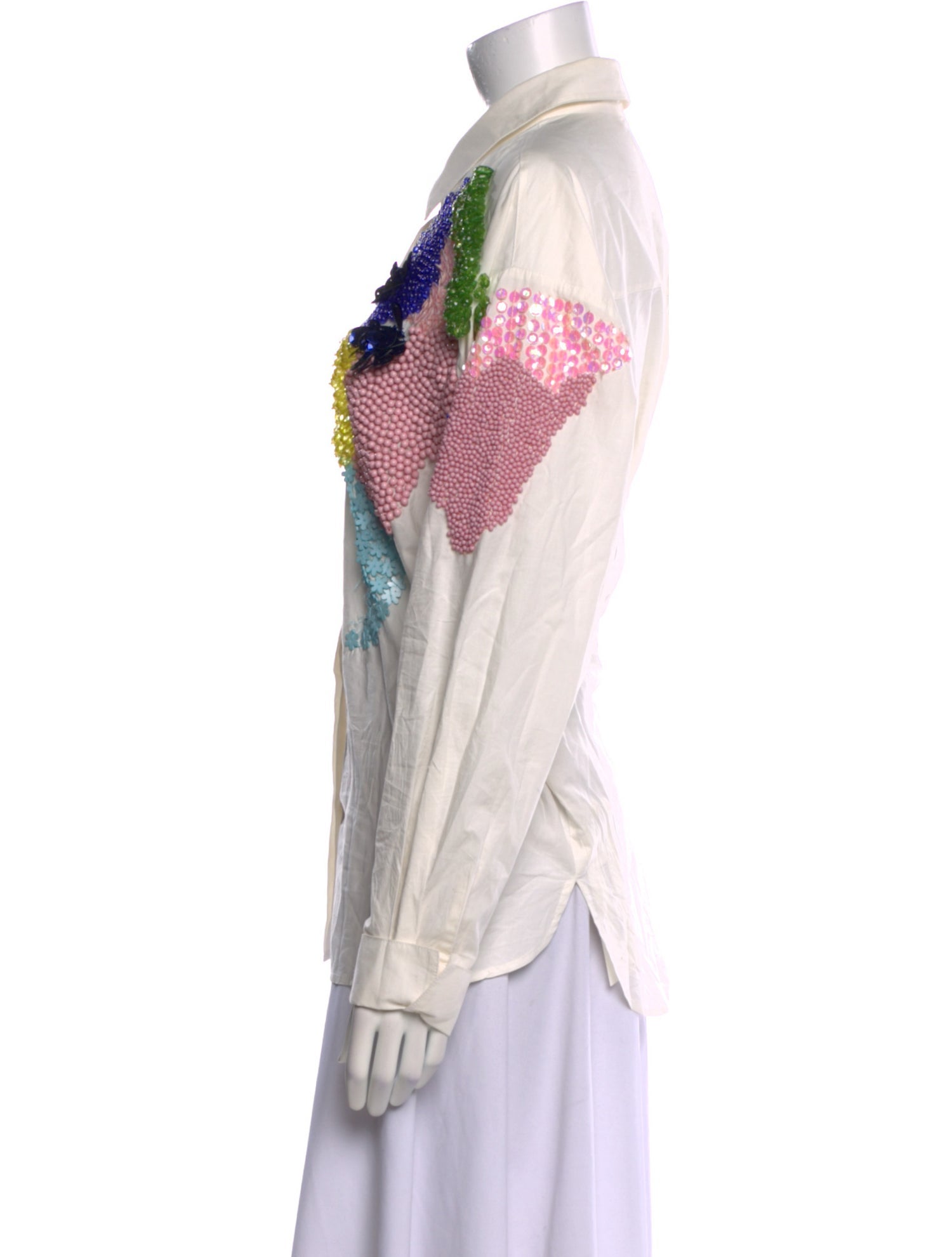 Essentiel Antwerp Printed Long Sleeve Button-Up Top