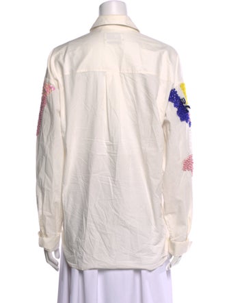 Essentiel Antwerp Printed Long Sleeve Button-Up Top