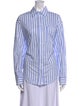 Essentiel Antwerp Striped Long Sleeve Button-Up Top