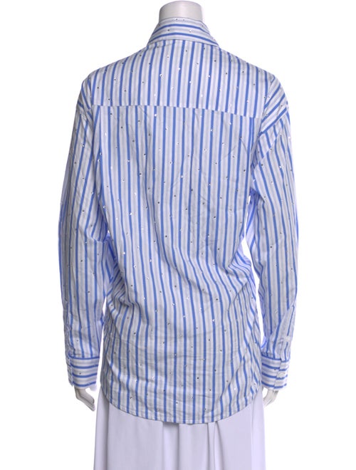 Essentiel Antwerp Striped Long Sleeve Button-Up Top