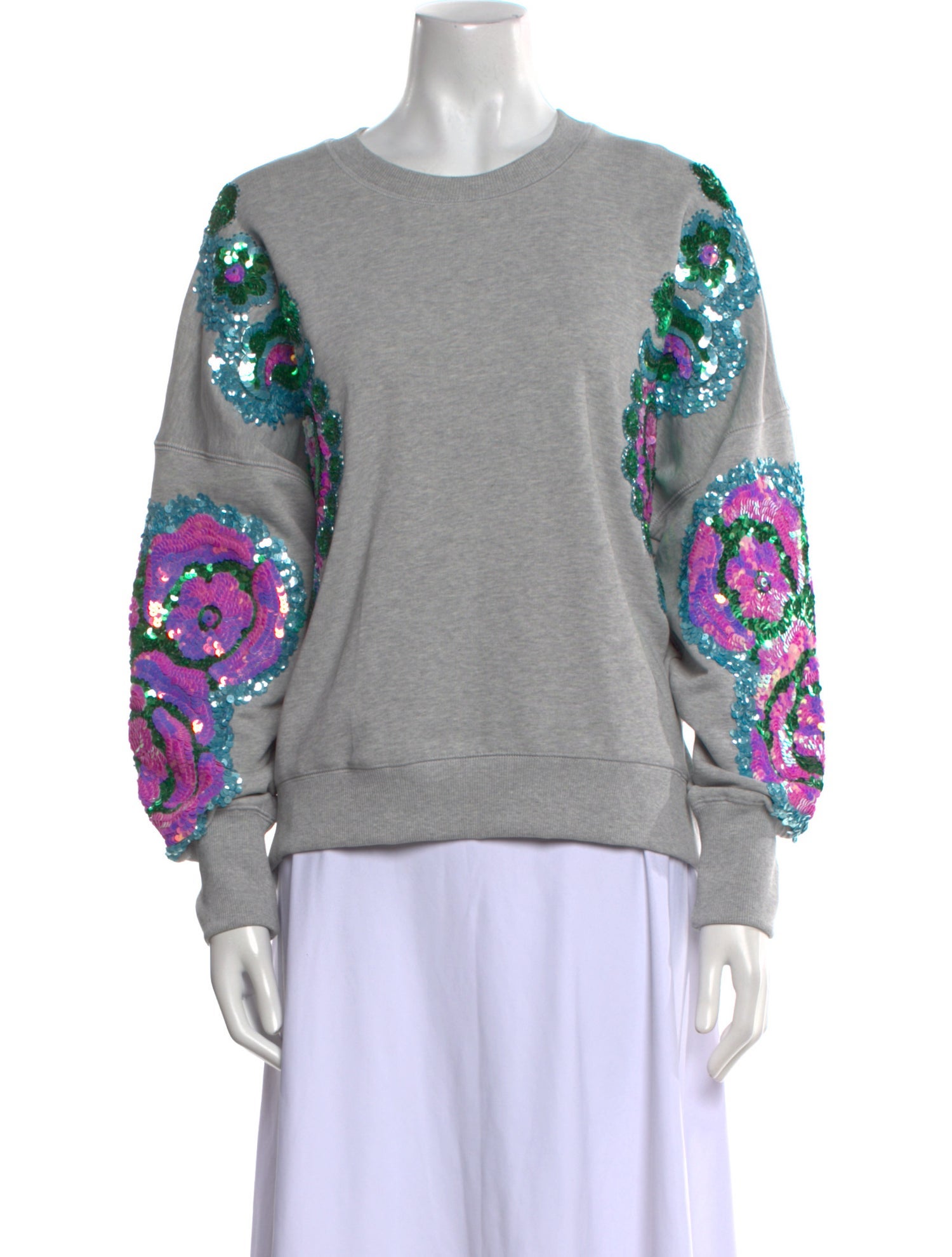 Essentiel Antwerp Lace Pattern Crew Neck Sweatshirt