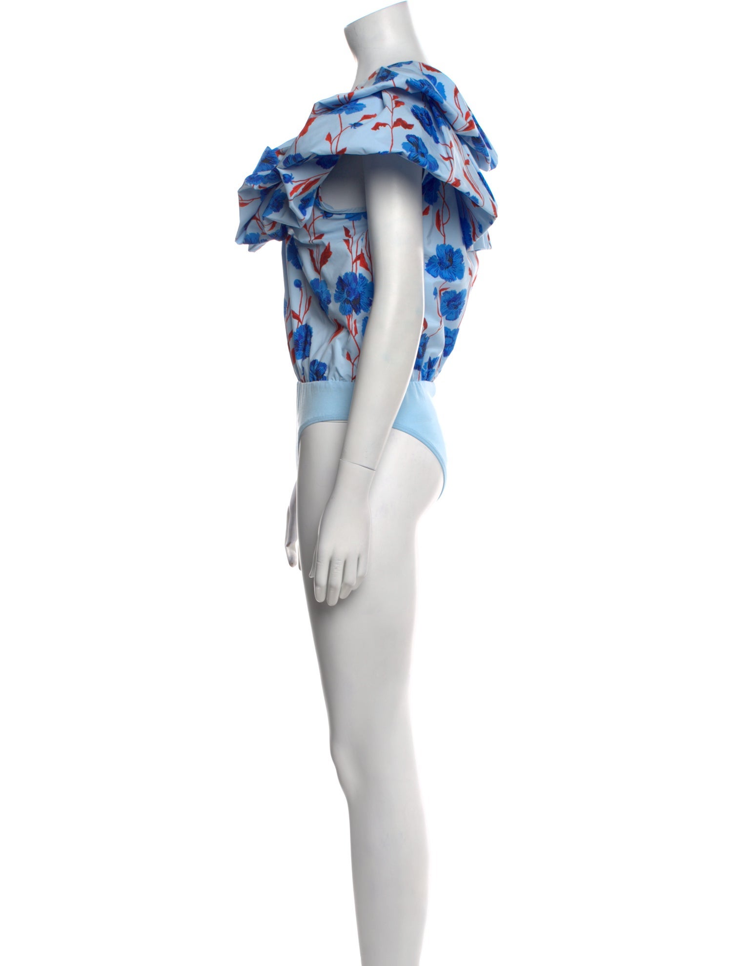 Essentiel Antwerp Floral Print V-Neck Bodysuit