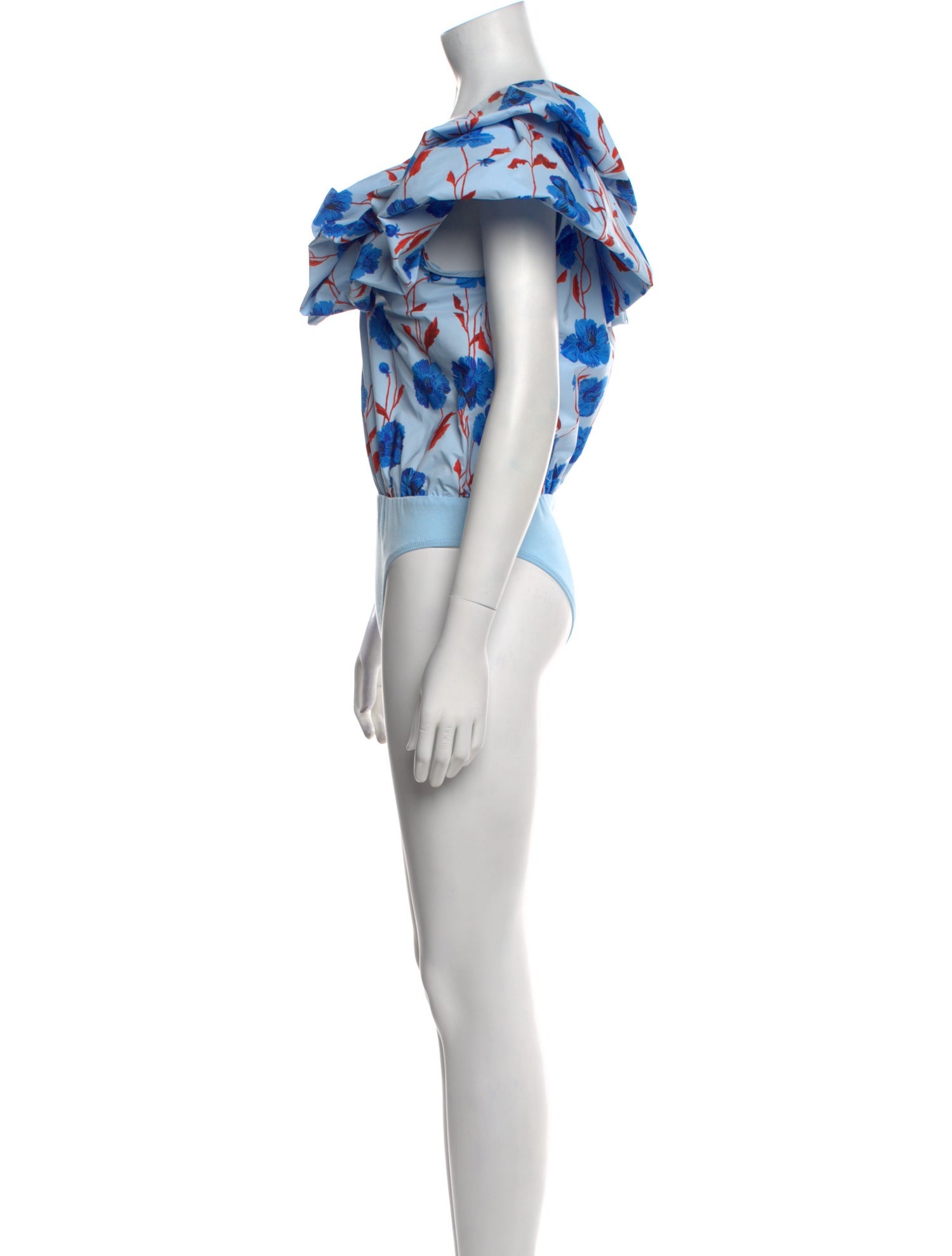 Essentiel Antwerp Floral Print V-Neck Bodysuit