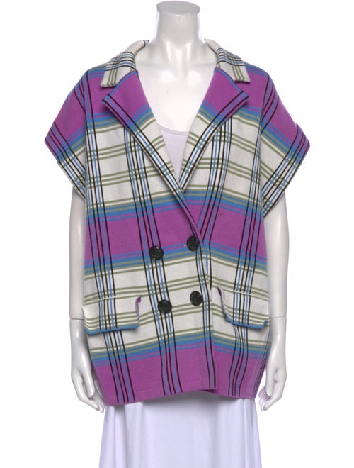 Essentiel Antwerp Plaid Print V-Neck Tunic