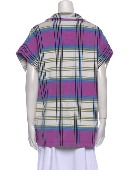 Essentiel Antwerp Plaid Print V-Neck Tunic