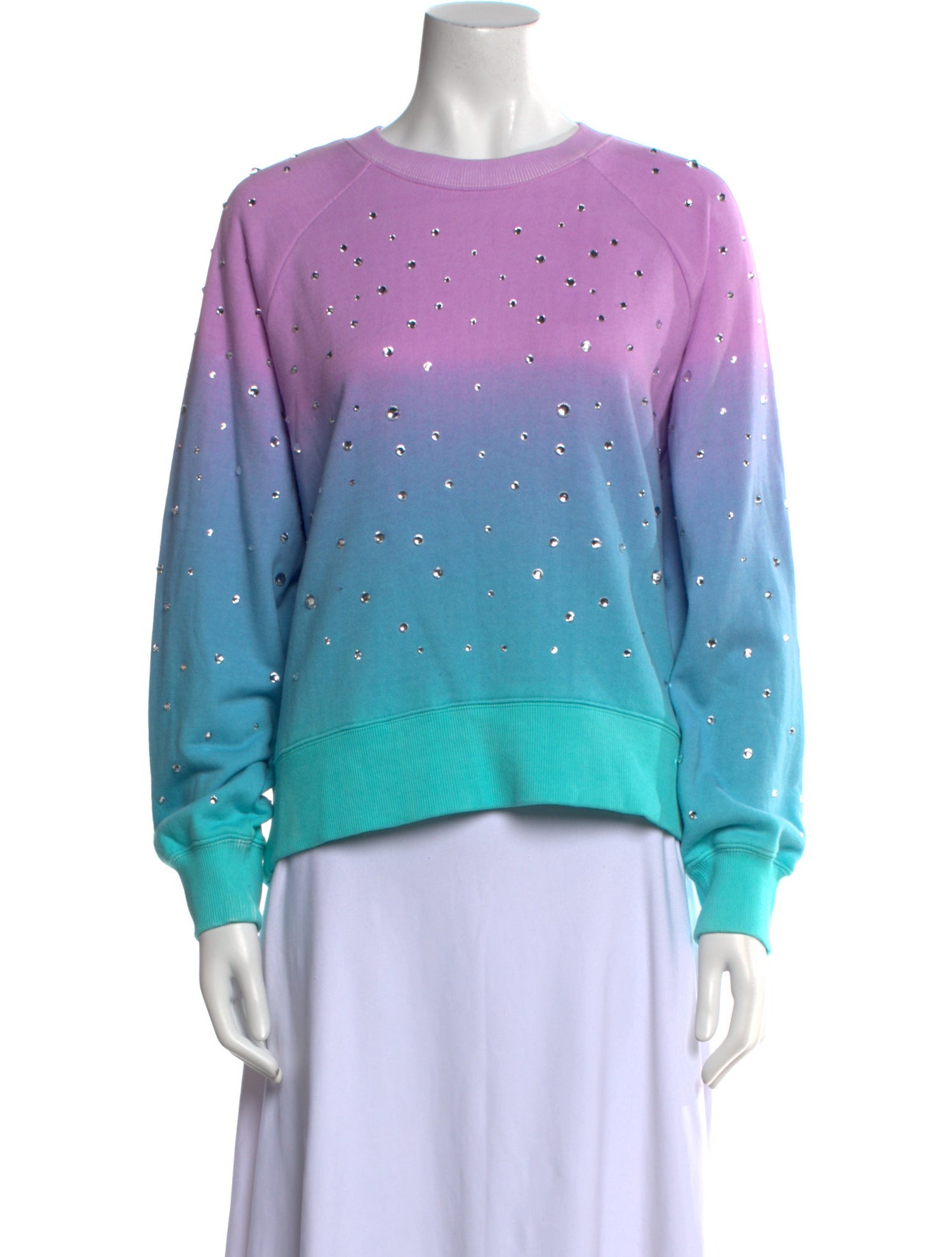 Essentiel Antwerp Colorblock Pattern Crew Neck Sweater