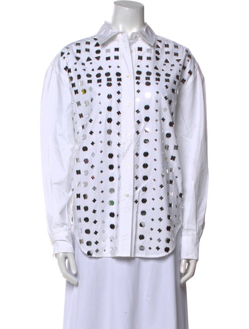 Essentiel Antwerp Printed Long Sleeve Button-Up Top