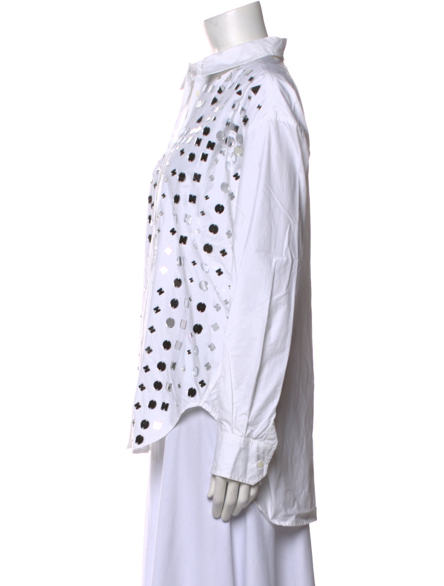 Essentiel Antwerp Printed Long Sleeve Button-Up Top