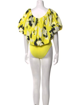 Essentiel Antwerp Floral Print V-Neck Bodysuit