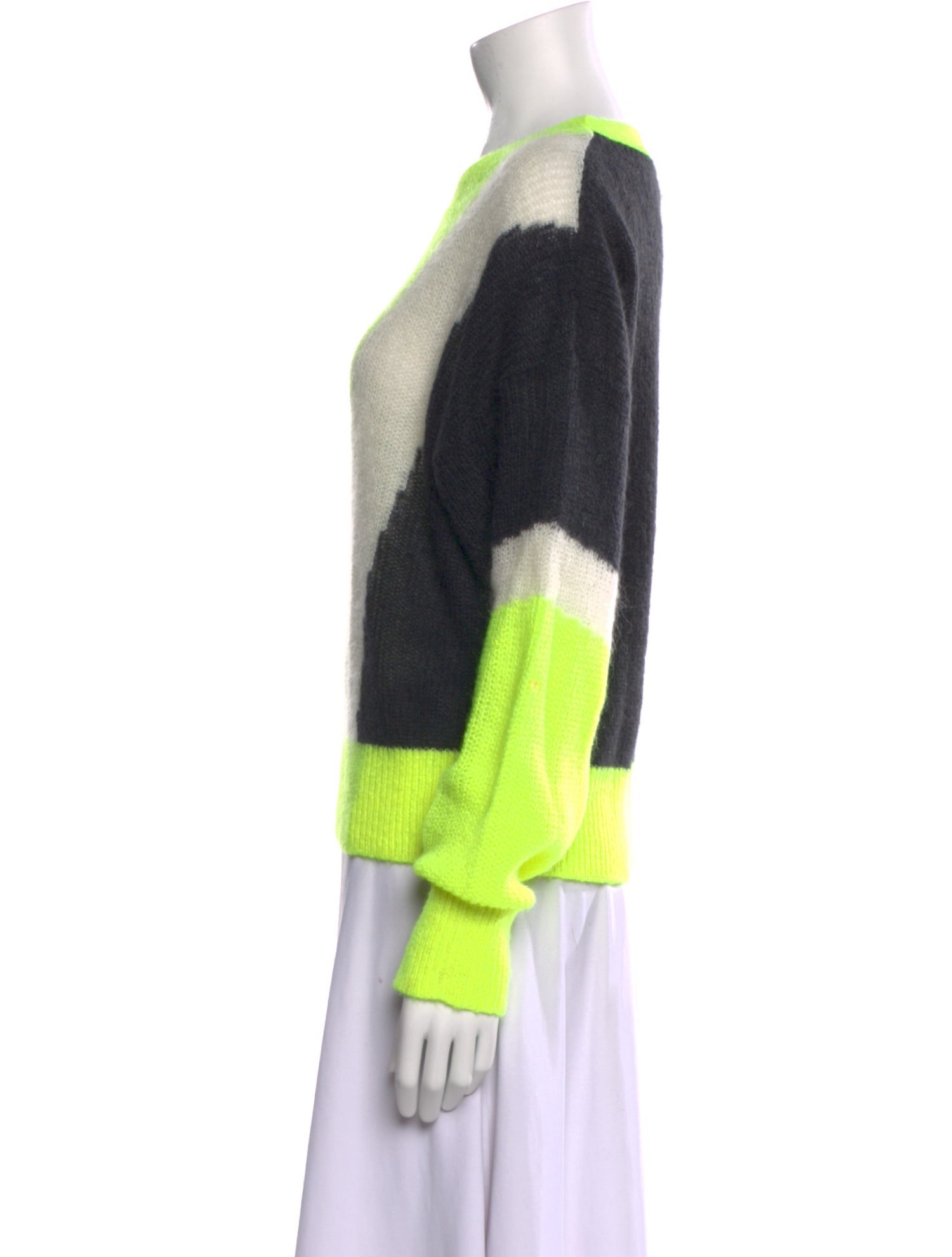 Essentiel Antwerp Colorblock Pattern Crew Neck Sweater