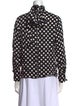 Essentiel Antwerp Polka Dot Print Mock Neck Blouse