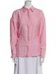 Essentiel Antwerp Silk Long Sleeve Button-Up Top