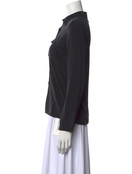 Essentiel Antwerp Silk Long Sleeve Button-Up Top