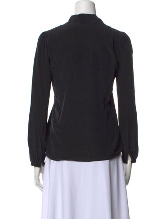 Essentiel Antwerp Silk Long Sleeve Button-Up Top