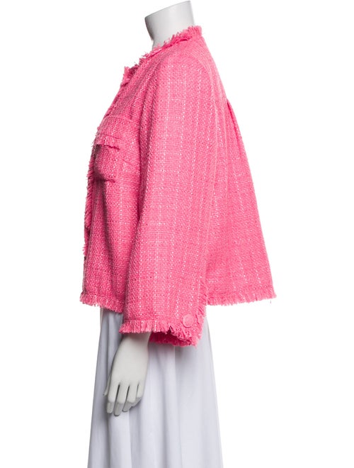 Essentiel Antwerp Tweed Pattern Faux Fur Jacket