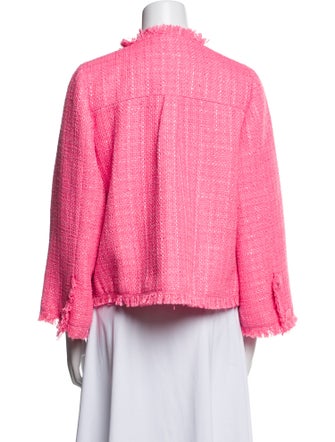 Essentiel Antwerp Tweed Pattern Faux Fur Jacket