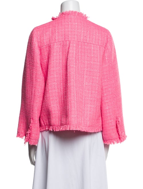 Essentiel Antwerp Tweed Pattern Faux Fur Jacket