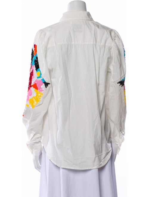 Essentiel Antwerp Printed Long Sleeve Button-Up Top