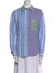 Essentiel Antwerp Striped Long Sleeve Button-Up Top